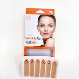 TEMTEX Wrinkle Care Kinesiology Taping Patches – 60 Patches | 97% Cotton, Breathable, 150% Stretch, Lifting Wrinkle Tape for Forehead, Eye Area, Smile Lines & Jawline _ Made In Korea